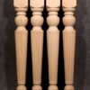 Tischbeine Holz, konisch, mit schmalen Nuten dekoriert, TL20