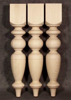 Tischbeine Holz mit traditionellem gedrechseltem Motiv für Kaffeetisch, TL40