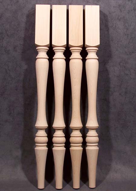 Wunderschöne Tischbeine Holz in besonderer, gedrechselter Form, TL30