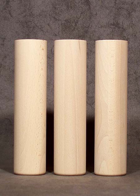 Gedrechselte Möbelfüße Holz in einfacher zylindrischer Form, GM62