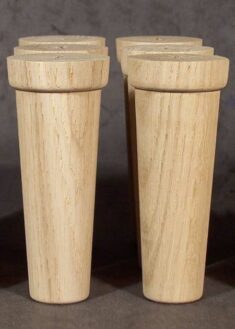 Möbelfüße Holz mit größerer Höhe und in konischer Form, Eiche, GM13